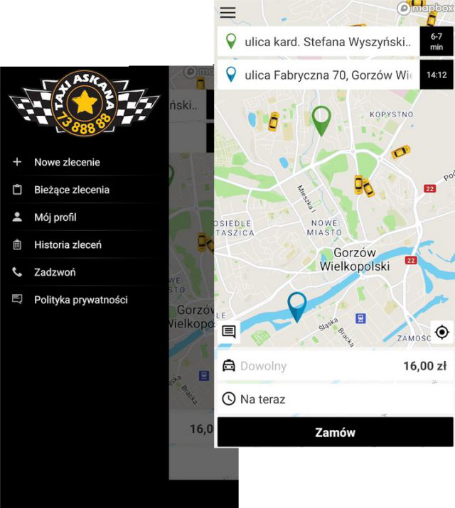 aplikacja taxi